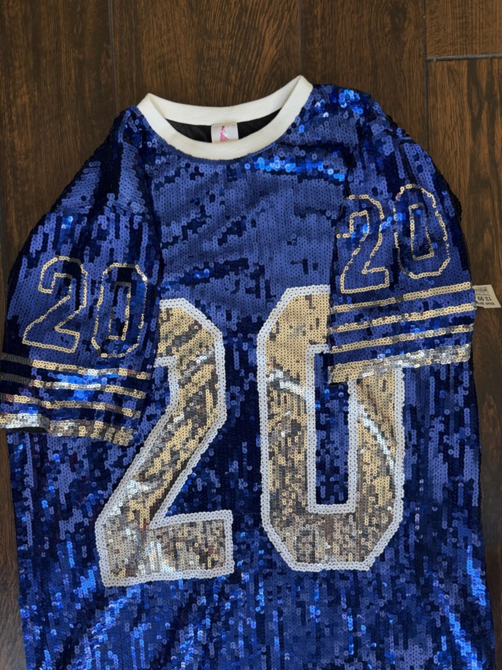 Blue Sequin Birthday 20 t-shirt Jersey Dress Dallas Cowboys Gameday Bling - Picture 7 of 9